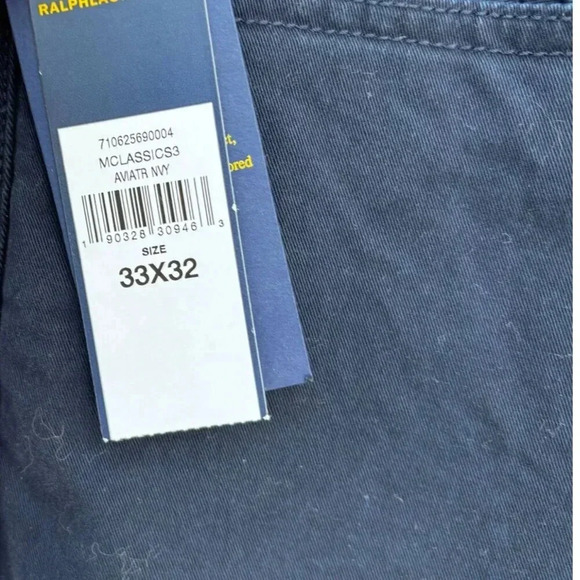 Polo Ralph Lauren Mens Straight Fit and Stretch Classic Pants Navy Size 33x32 - Picture 10 of 14